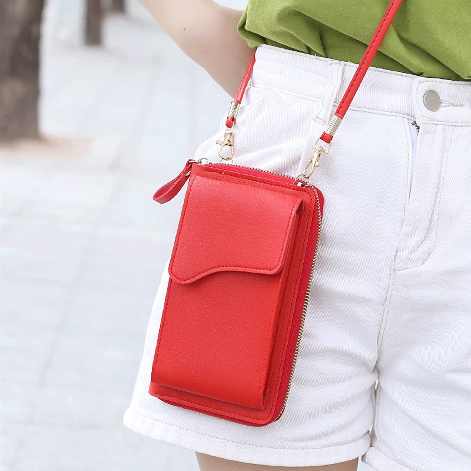 Accordion Wallet Zip - Bolso de Hombro Pequeño para Mujer,