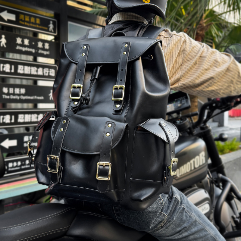 Luxury Bags Leather - Nuevas llegadas, mochila de cuero de