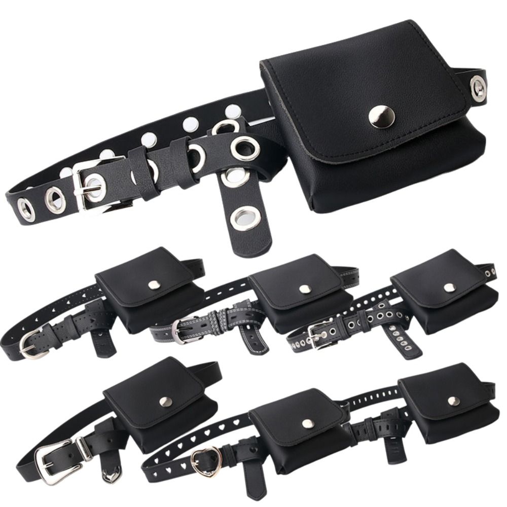 Belt Bag Leather Wide - Bolsa de Cintura de Piel Sintética