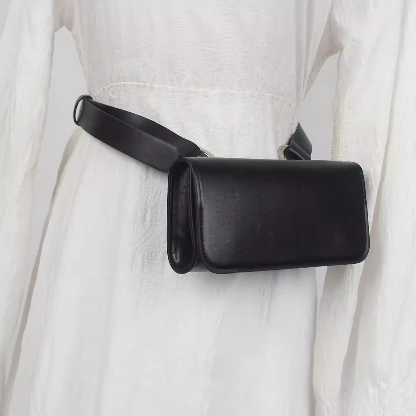 Belt Bag Leather Wide - Cinturón de cuero PU para hombre