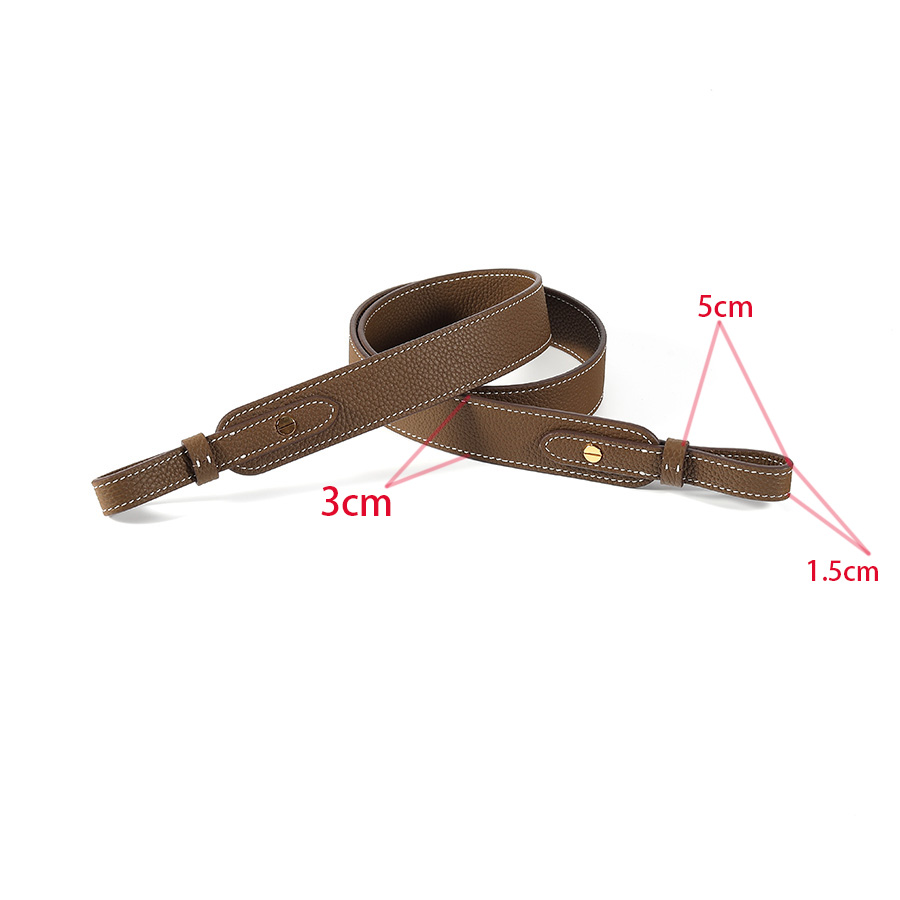 Belt Bag Leather Wide - Cuero completo Togo Etoupe cuero genuino