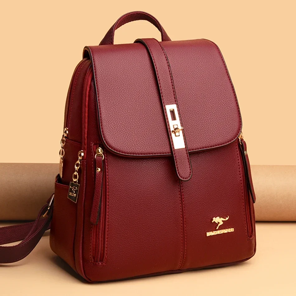 Luxury High Quality Bags - Mochila de cuero de gran capacidad