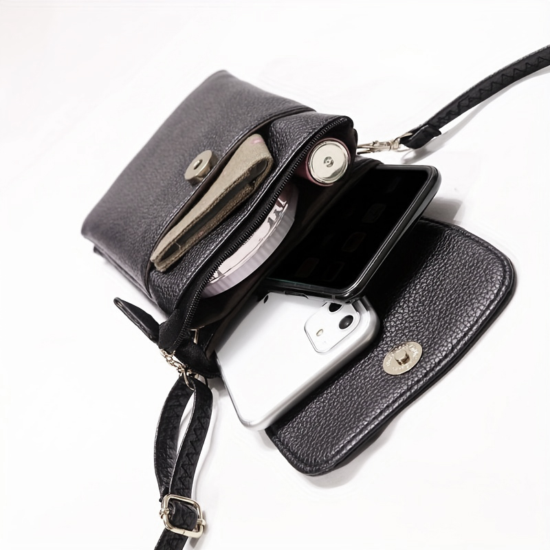 Accordion Wallet Zip - Bolso bandolera de cuero para mujer,