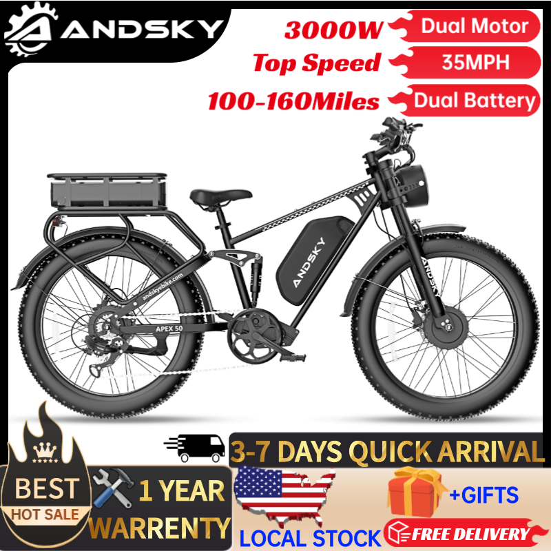 Luxury Bags On Sales - Bicicleta Eléctrica ANDSKY Apex50 AWD, Motor