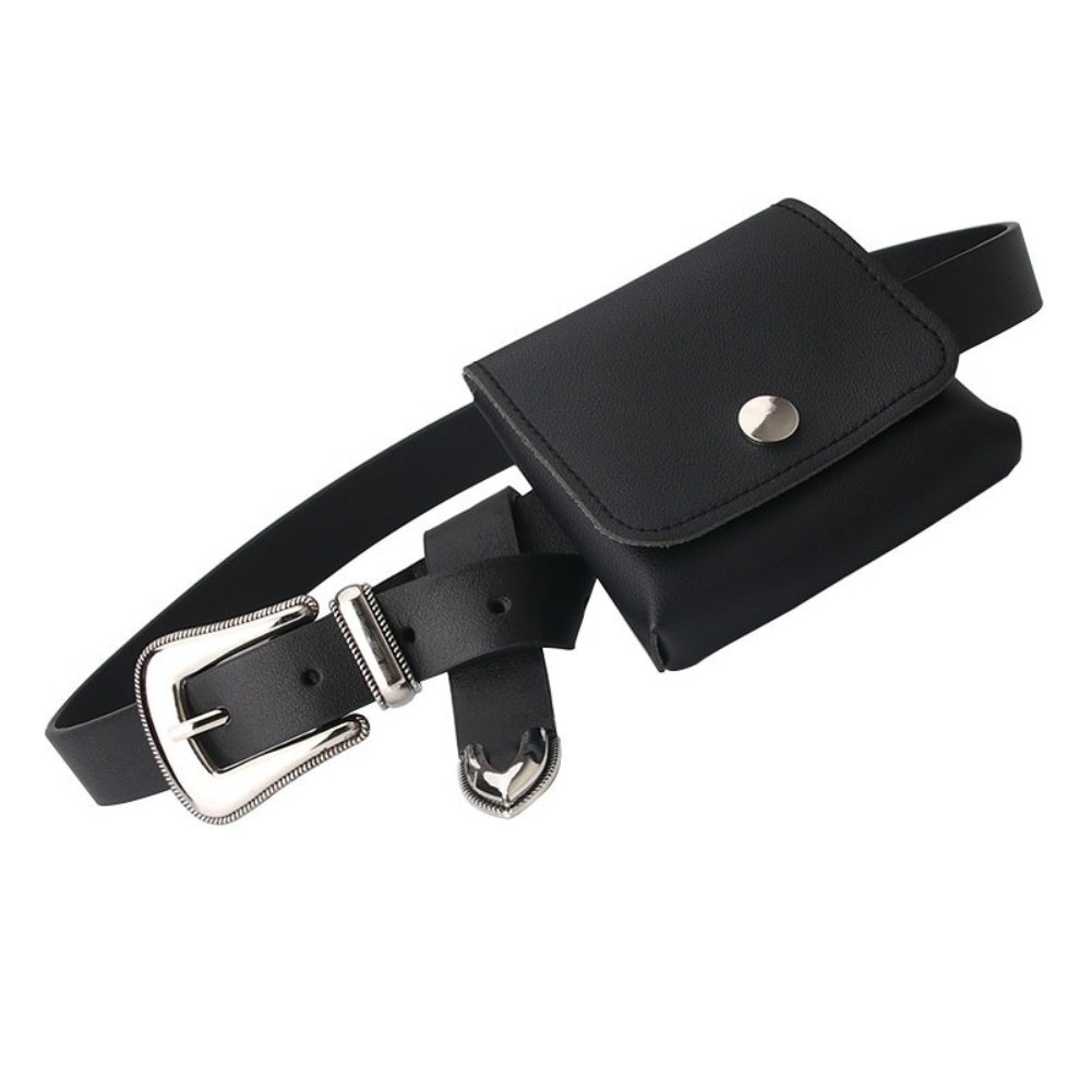 Belt Bag Leather Wide - Bolsa de Cintura de Piel Sintética