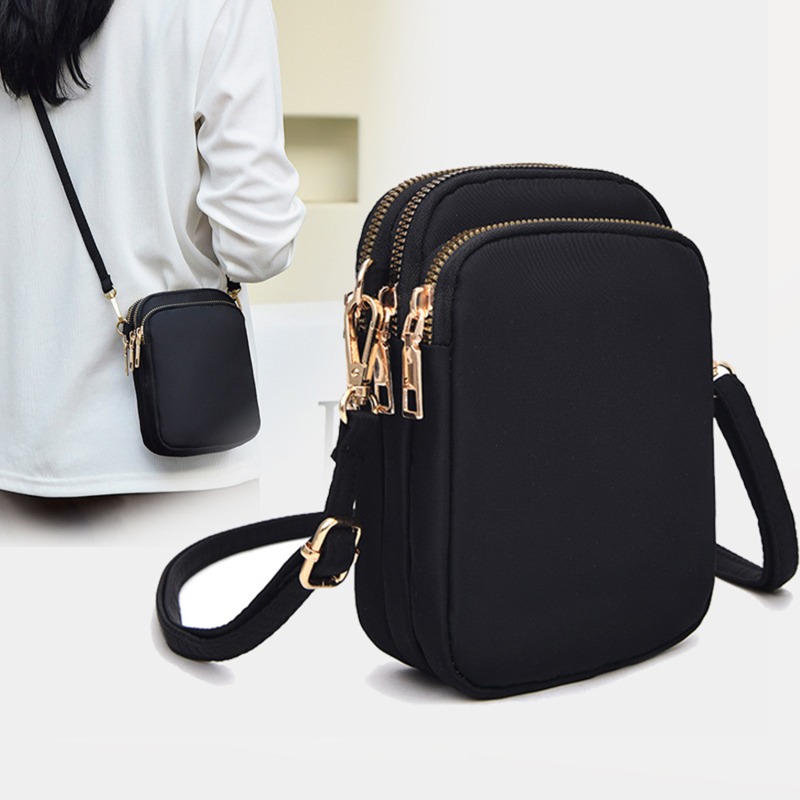 Accordion Wallet Zip - Bolso Bandolera Minimalista Vertical para Teléfono,