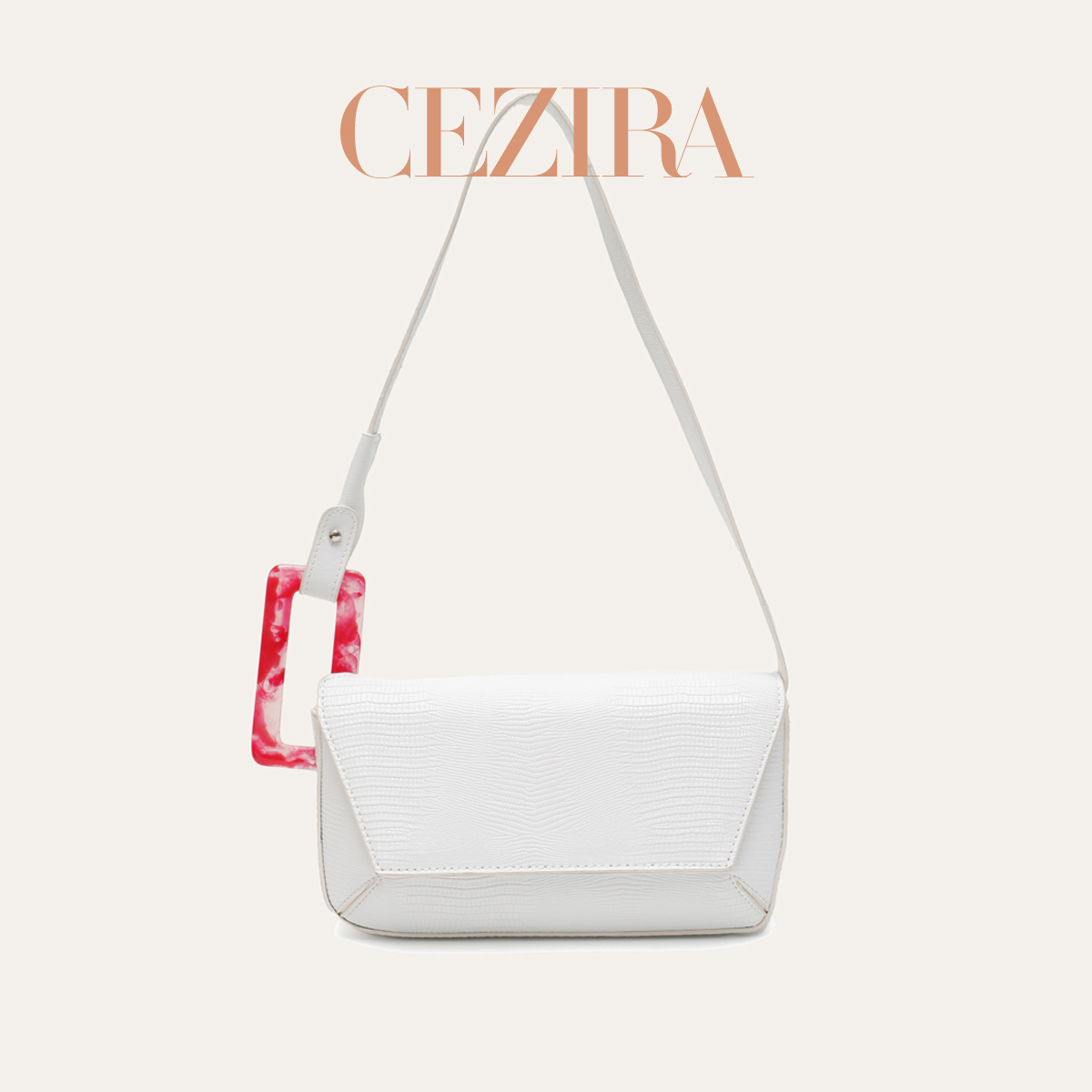 Luxury Bags Vegan Leather - Bolso de hombro cuadrado de cuero