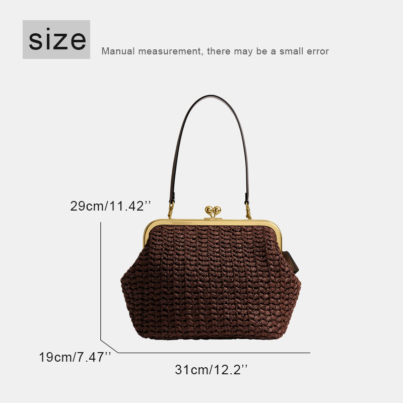 Bolso de hombro de rafia tejid - Luxury Bag Collection reseña y precio