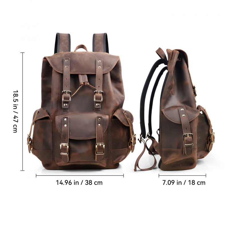 Nuevas llegadas, mochila de cu - Luxury Bags Leather reseña y precio
