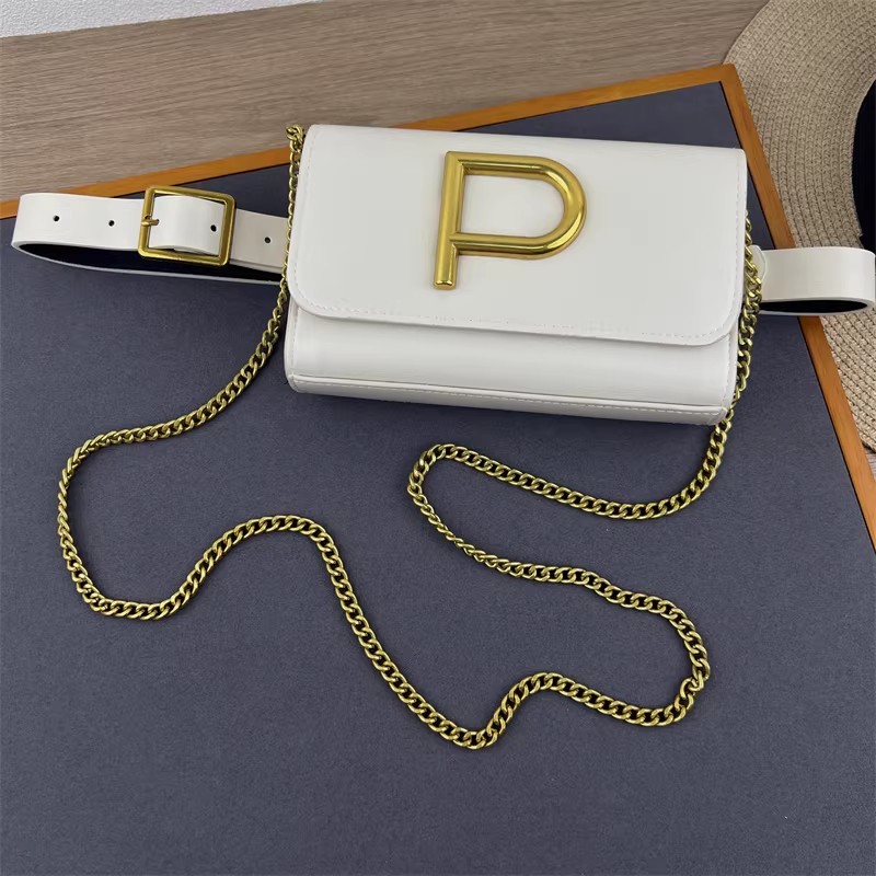 Bolso de cuero PU con letra P  - Belt Bag Leather Wide reseña y precio