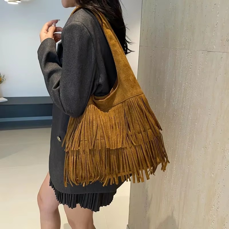 Bolsos de hombro con borlas de - Luxury Bags On Sales reseña y precio