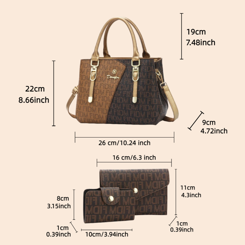 Conjunto de 3 bolsos para muje - Luxury Bags & Leather Repair Of Atlanta reseña y precio