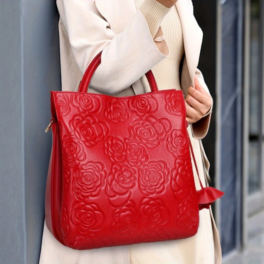 Bolso de mano floral de gran c - Luxury Bags Vegan Leather reseña y precio