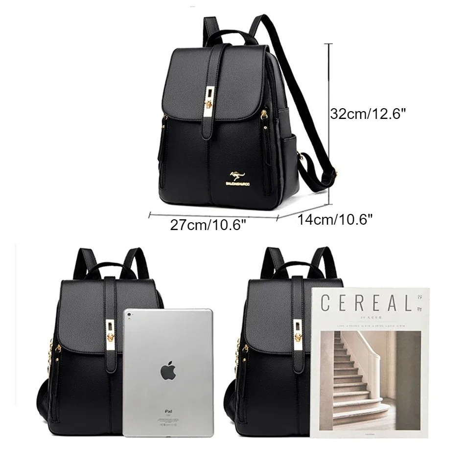 Mochila de cuero de gran capac - Luxury High Quality Bags reseña y precio