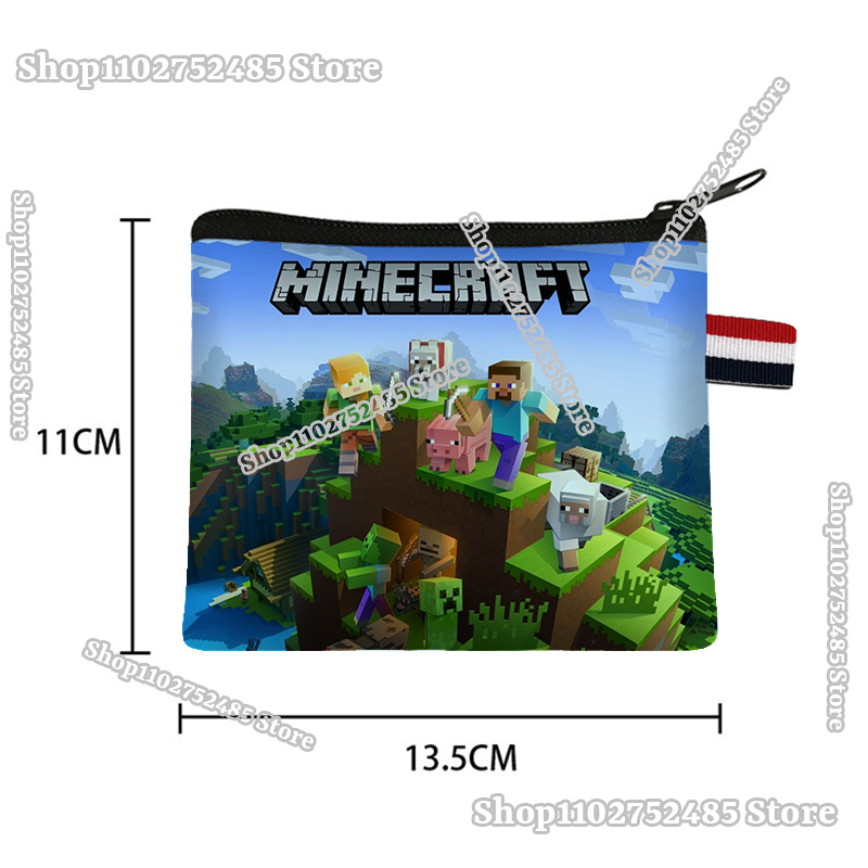 Pixels Block Coin Purse Miner  - Accordion Wallet Zip reseña y precio