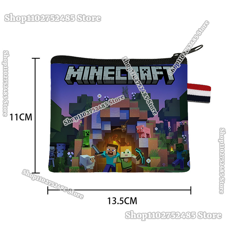 Pixels Block Coin Purse Miner  - Accordion Wallet Zip reseña y precio