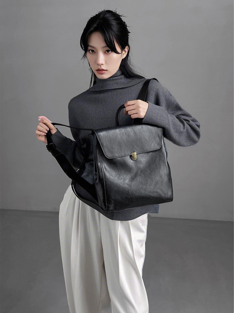Mochila de cuero genuino de ma - Luxury High Quality Bags reseña y precio