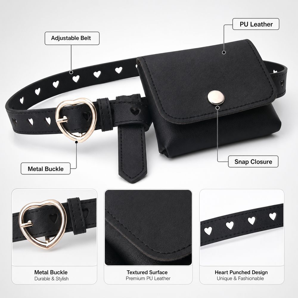 Nueva Riñonera de Piel Sintéti - Belt Bag Leather Wide reseña y precio
