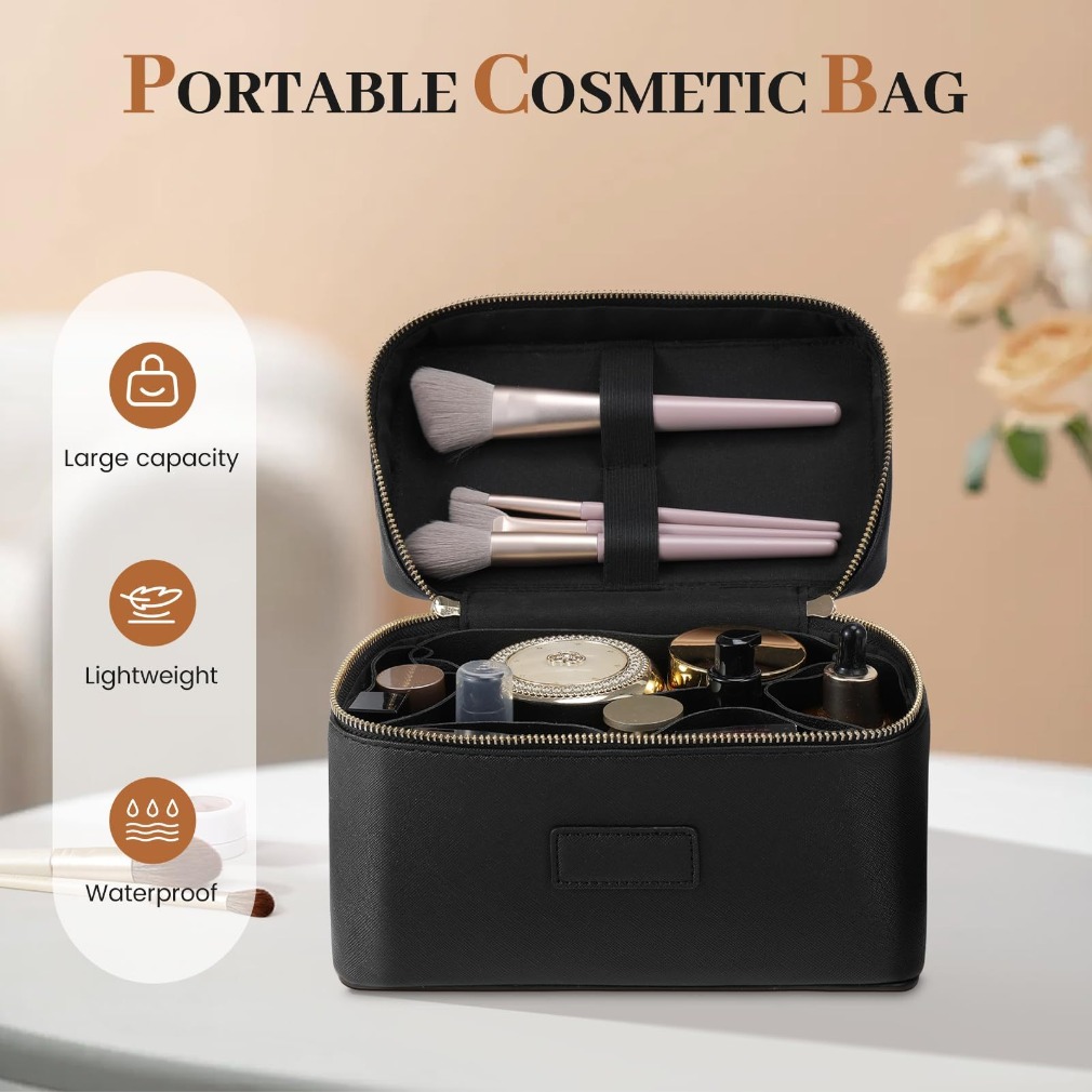 Bolsa de Maquillaje de Cuero c - Luxury Bags Leather reseña y precio