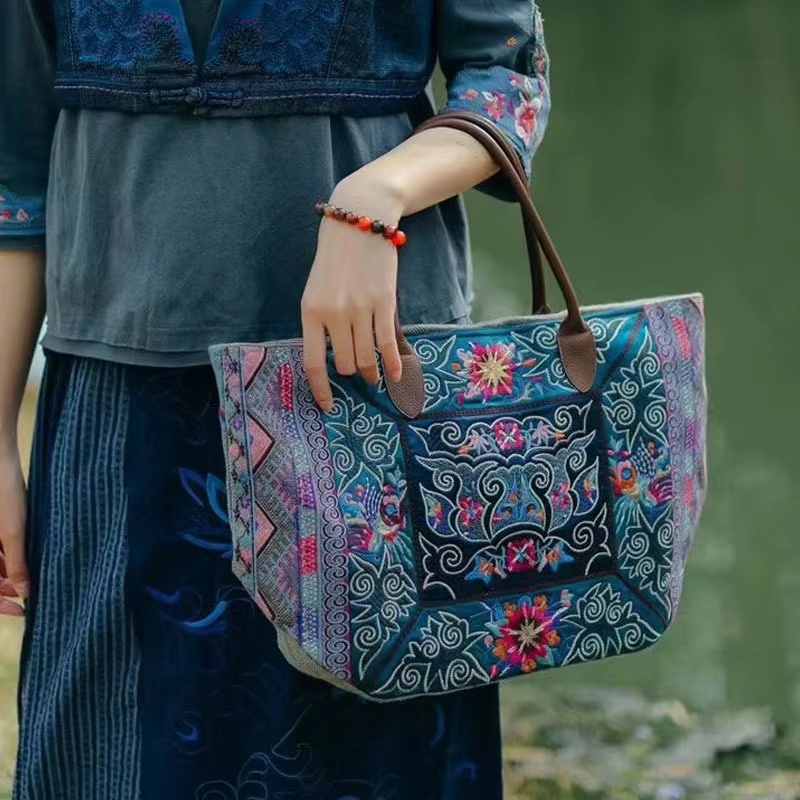Bolsos de mano bordados origin - Luxury Bags On Sales reseña y precio