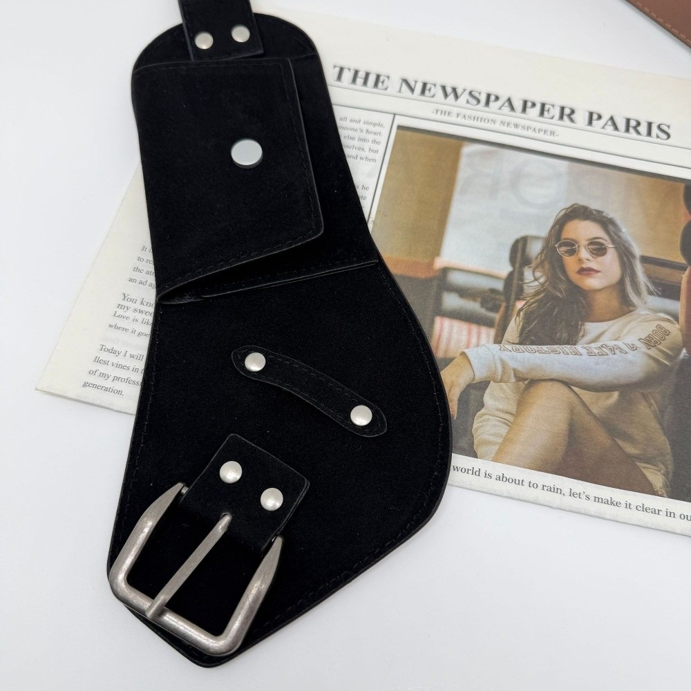 Cinturón de moda de PU con heb - Belt Bag Leather Wide reseña y precio