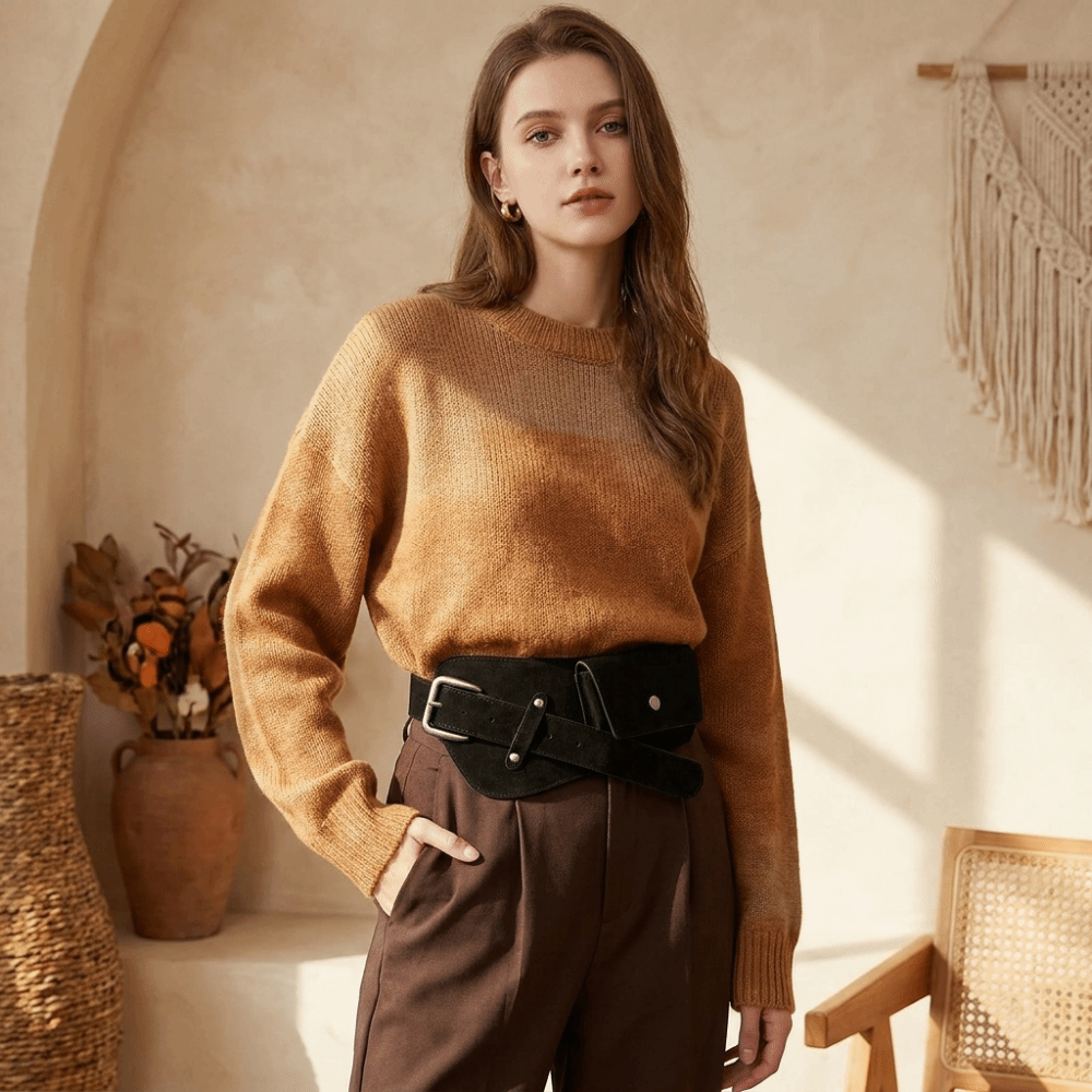 Cinturón de moda de PU con heb - Belt Bag Leather Wide reseña y precio